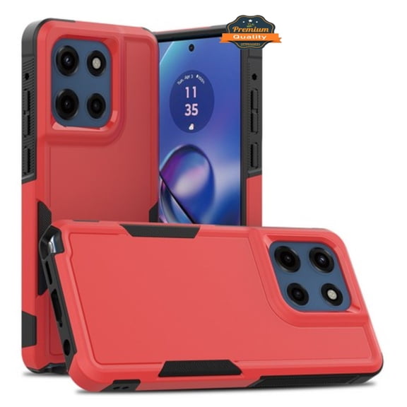 Xpression Phone Case For Motorola Moto G Power 5G 2026 Rugged Heavy-Duty Dual Layer Military-Grade, Rubber TPU Defender, Hybrid Shockproof Cover, Red