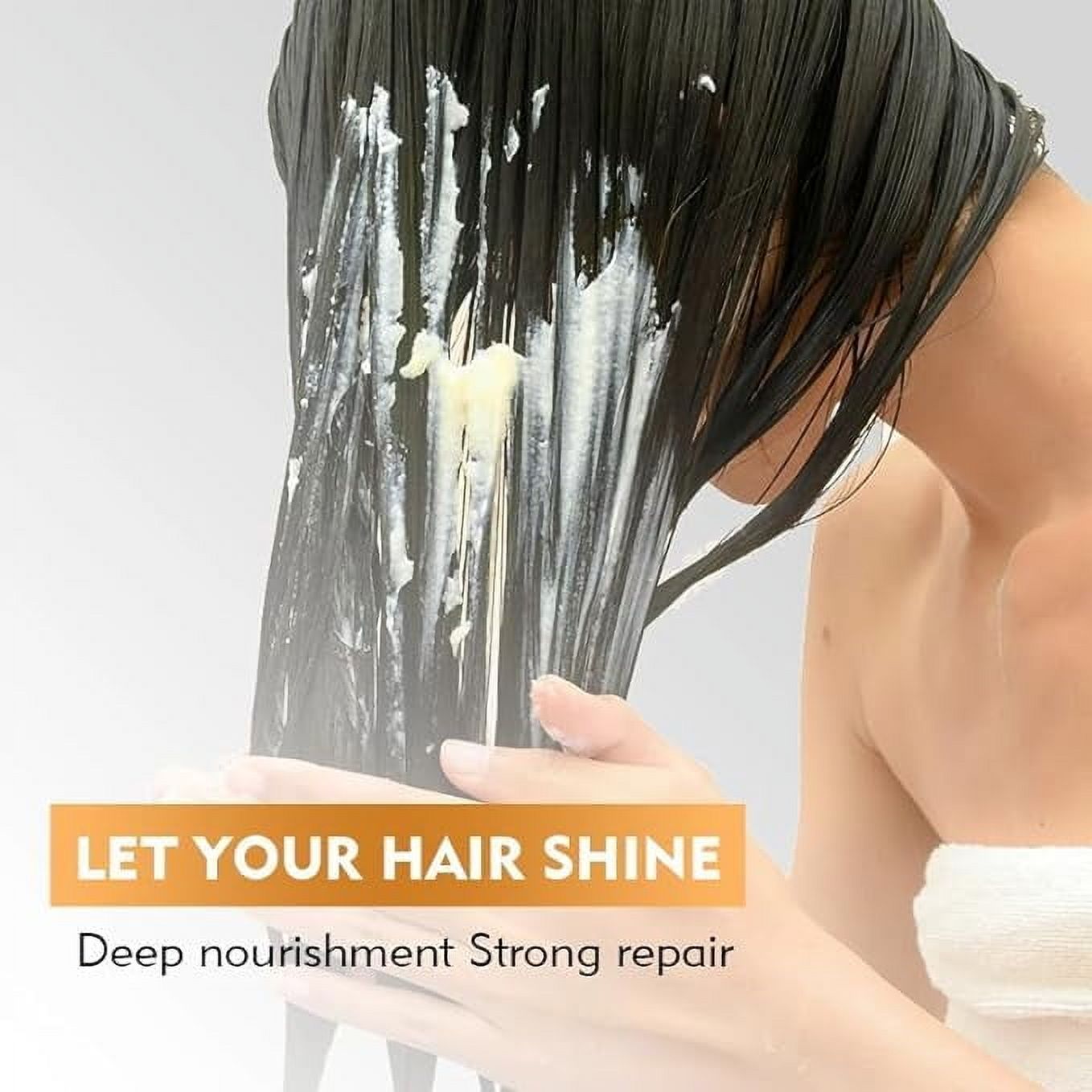 Karsell Hair Mask Collagen Hair Treatment: Deep Repair Conditioning Argan Oil Collagen Hair Mask Essence for Dry, Damaged Hair - Suitable for All Hair Types - 16.9oz (500ml)