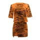 thumbnail image 3 of Gibobby Vestido de Verano para Mujer Vestido a la cadera con botones y cuello redondo con estampado sexy y estampado informal a la moda para mujer(Naranja,G), 3 of 5