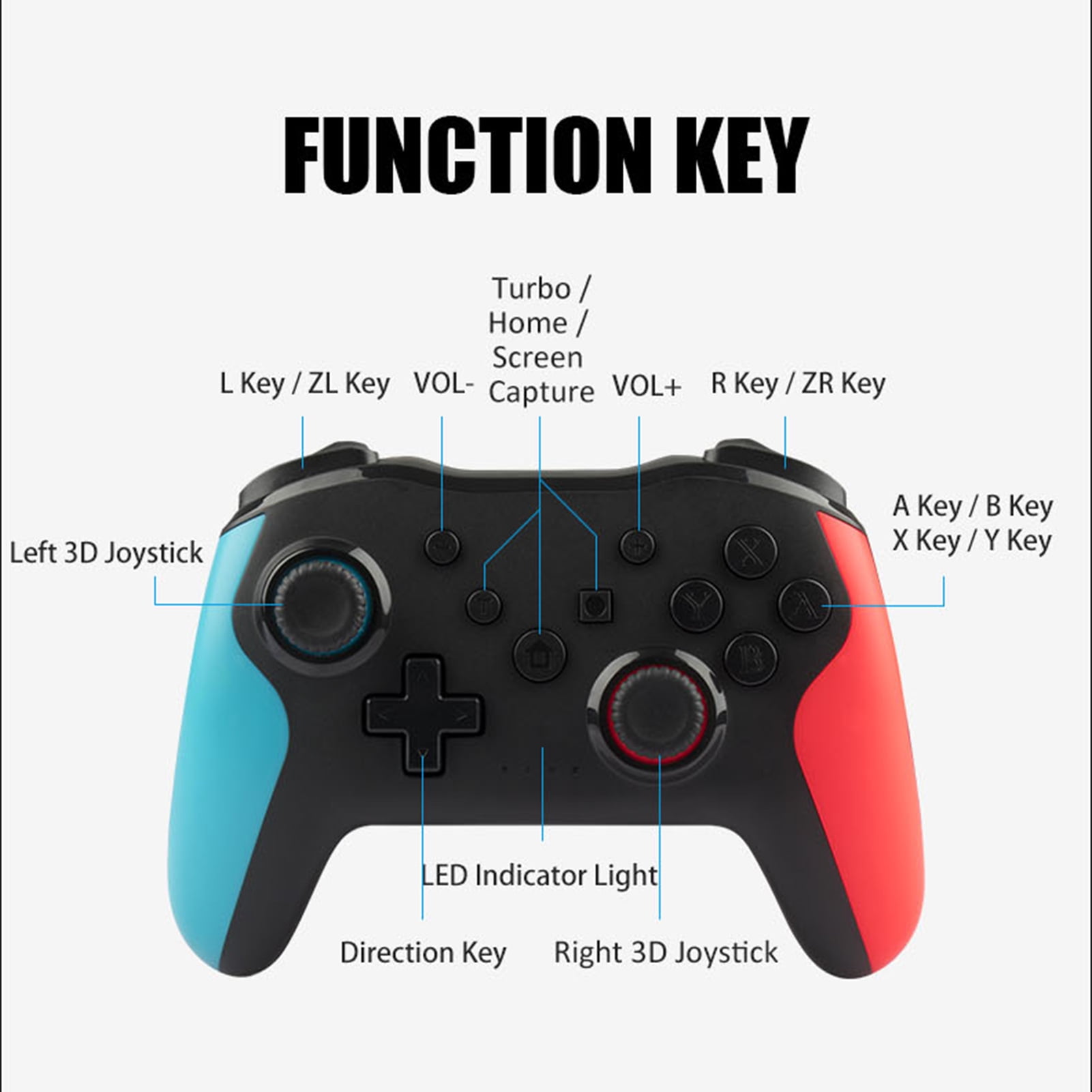 Wireless Switch Pro Controller for Vibration Lite OLED / / Switch Nintendo PC TURBO Consloe / Switch 6-axis Dual Switch