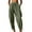 QZN1-Army Green, variant on Eiyaclvo Summer Pants for Women Loose Fit Drawstring Elastic Waisted Lounge Pants Lightweight Streetwear Harem Trouser Ankle Length Cinch Bottom with Pockets