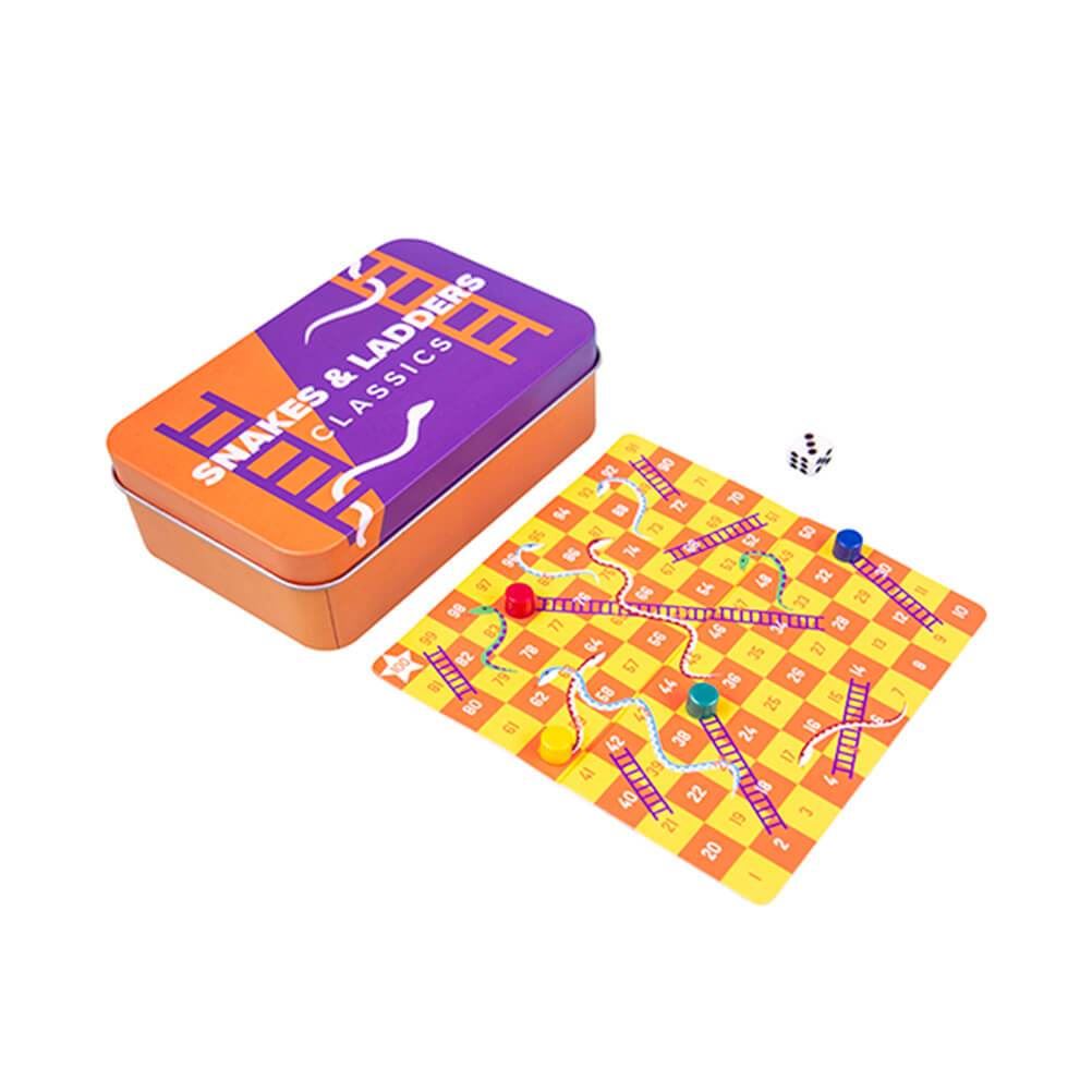 Classic Mini Snakes and Ladders Travel Game