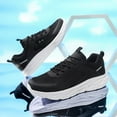 thumbnail image 5 of zuwimk Men's Fashion Sneakers,Mens Walking Lace Up High Top Shoes Stylish Running Casual Men Mesh Breathable Comfortable Lightweight Flat Soft Lace Up Casual Mens Running Shoes Athletic Sneaker, 5 of 6