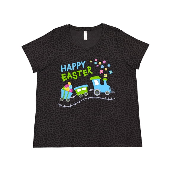 Inktastic Happy Easter Train Women's Plus Size T-Shirt