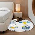 thumbnail image 3 of Round Rugs 4 Ft, Modern Minimalist Non Slip Area Rugs for Kitchen Bedroom Entryway, Cartoon Laundry Room Washing Machine Washable Carpet Runner Rug Floor Mats for Bedroom Home Decor, 3 of 9