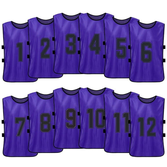 Vest,Numbered Bibs Vest Soccer Team Numbered 12pcs Kid's Quick Soccer Team Numbered Soccer 12pcs Team Numbered Bibs Purple Hxber Siuke Mewmewcat 12pcs Pinnies Qisuo 12pcs 's Pinnies