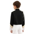 thumbnail image 3 of Aislor Boys Marching Band Jacket Drum Major Team Uniform Outwear Long Sleeve Coat Banquet Carnival Black 12, 3 of 7