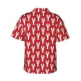 thumbnail image 4 of Xecao Cartoon Lobster print Hawaiian shirt - a stylish short-sleeve button-down for men, perfect for casual beach and tropical outings., 4 of 9