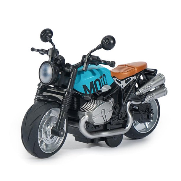 Motocicleta de aleación de simulación con música ligera para niños, modelo de locomotora extraíble, colección de regalos, 1:12
