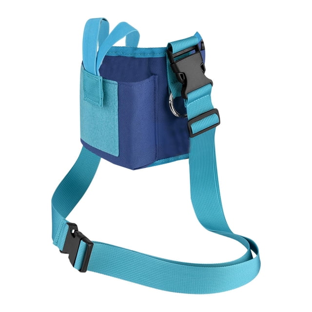Bolsa para transportar botellas de agua, correa para el hombro, funda portátil para vasos con bolsillo para teléfono, ideal para picnic, deportes, Azul