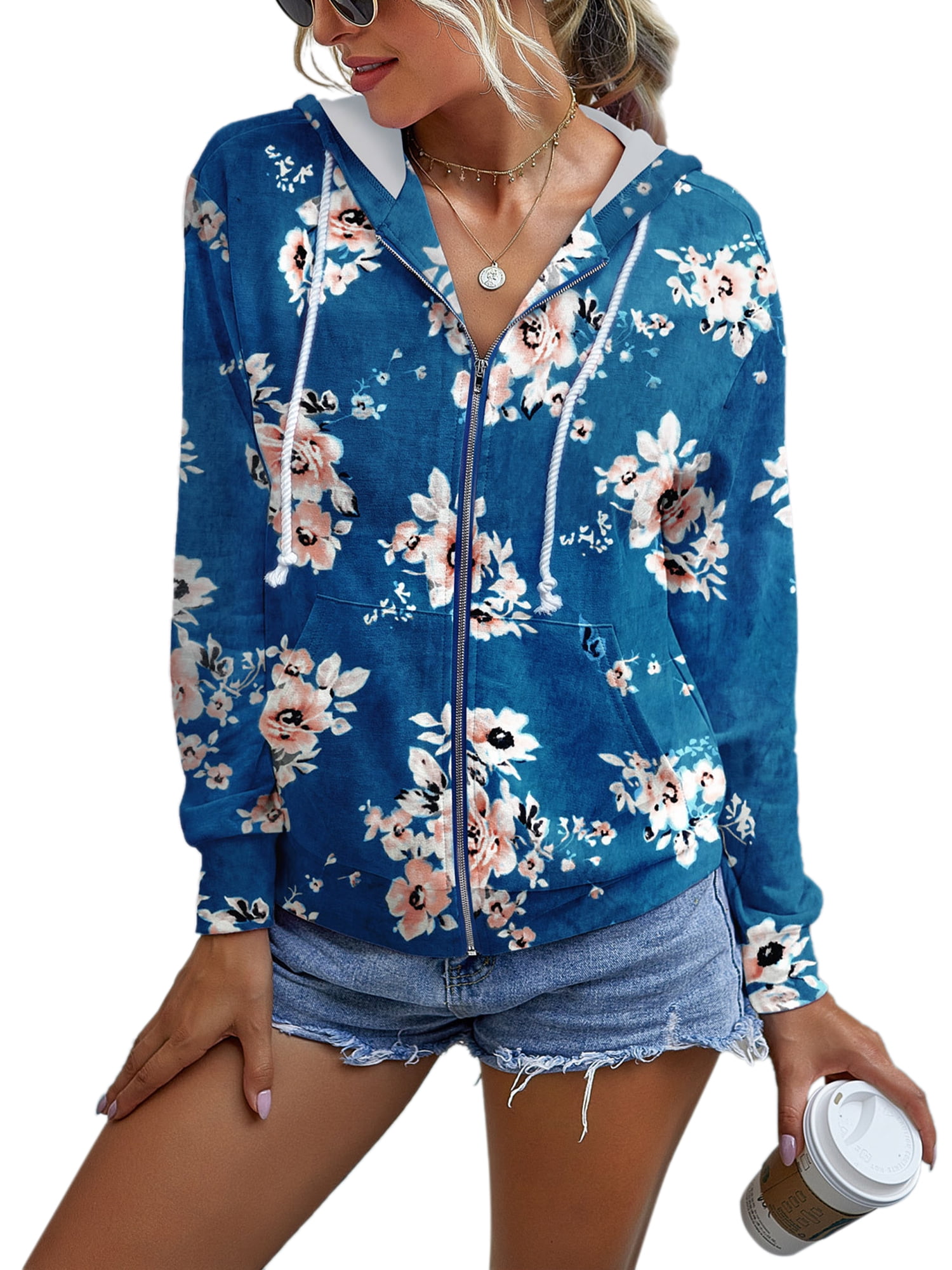 womens tie dye zip up hoodie