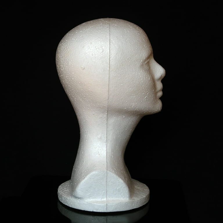 Styrofoam Female Wig Head Mannequins Manikin, Style, Model & Display  Women's Wigs, Hats & Hairpieces Stand - by Adolfo Designs (12 Inches)