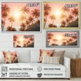 thumbnail image 4 of Designart "Radiant Sunset Among The Palm Trees III" Palms & Palm Trees Floater Framed Wall Decor, 4 of 5