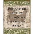 thumbnail image 2 of Stimson, Diane 15x18 Black Ornate Wood Framed with Double Matting Museum Art Print Titled - Rules Of Kitchen 1, 2 of 4