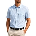 thumbnail image 2 of Qiyinn Men's Sun Protection Fishing Shirts UPF 50+ Lightweight Quick Dry Cooling Short Sleeve Shirts for Work Hiking Safari, 2 of 9