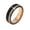 6MM, variant on Men's Tungsten Carbide 6mm Classic Rose Gold Line Grooved Wedding Ring Black and Silver Matte Brushed Comfort Fit Beveled Edges Size 11
