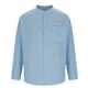 thumbnail image 4 of pstuiky Camisas casuales de manga larga para hombre, Camisas casuales de hombre con botones, bolsillos, manga larga y cuello redondo Tops de talla grande para hombre xl, 4 of 5
