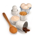 thumbnail image 2 of Juego de 6 tazas medidoras originales Fred Matryoshka, color blanco, 2 of 6