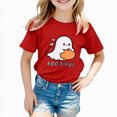 thumbnail image 6 of CAUYDY Tween T-Shirts Halloween Cartoon Ghost Printed Short Sleeve Tops for Girls Casual Fall Shirts Red Sizes 9-10 Years, 6 of 6