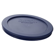 Pyrex 7200-PC Blue Round Plastic Replacement Storage Lid Cover (2-Pack)