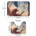 thumbnail image 3 of Yiaed Cloud Red And Blue Dragon Print Bathroom Mat Set 2 Pieces Mat Anti-Skid Pad Ultra Soft and Absorbent Bathroom Bath Mat Contour Bath Rugs for Toilet Base, 3 of 6