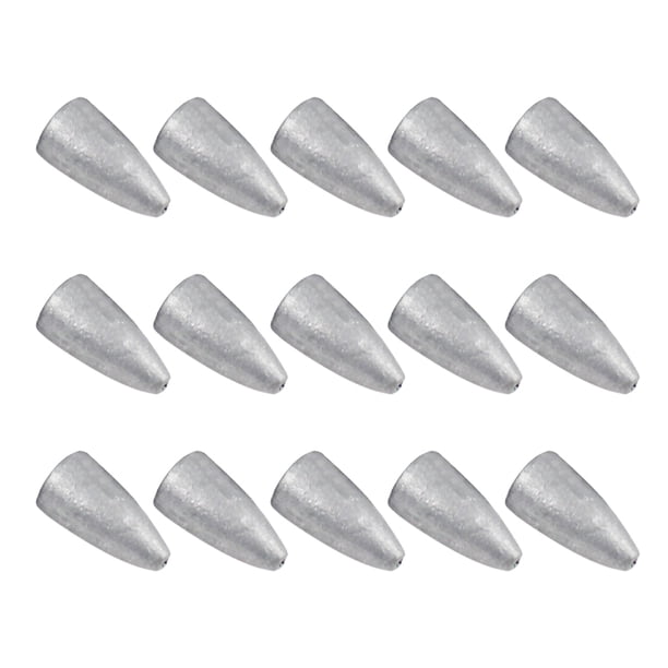 Toystoory Colgante de ojiva de con agujero pasante, pared interior lisa, diseño aerodinámico, pesos, superficie brillante, equipo de pesca Pescar 3.5g Toystoory OD020945-02