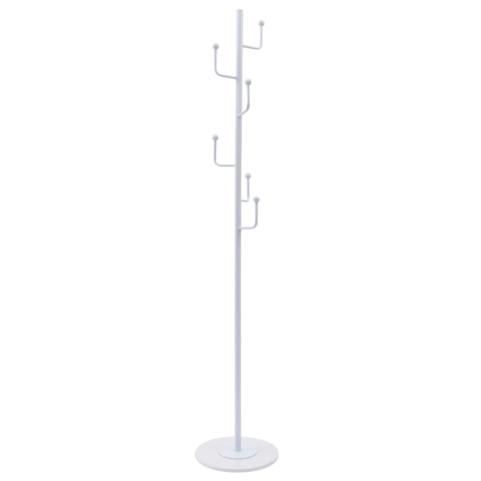 TFCFL 6 Hooks Metal Coat Rack Stand Tree Hanger with Marble Base