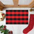 thumbnail image 2 of YWIYIUD Front Door Mat Christmas Plaid Outdoor Rug, 16 x 24 Inch Checkered Rug Farmhouse Fall Front Porch Rug Decor Cotton Woven Washable Layered Door Mats Christmas Autumn Decorations, 2 of 6