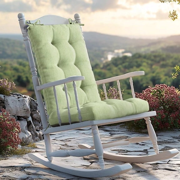 Outdoor Rocking Chair Cushions Water Resistant Rocker Chairs Replacement Cushion Set For Patio Porch Garden Fits Most Standard Rockers Sage 1PK