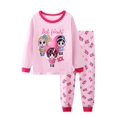 thumbnail image 1 of 2 Pcs Ensembles de Pyjama en Coton Rose à Col Rond Imprimé Unicorn Décontracté pour Filles, 1 of 7