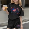 thumbnail image 2 of SELONE Girls Summer Sets 2 Piece 4th of July Kids Outfits Short Sleeve Shirts and Shorts Red White and Blue Clothing, 2 of 6