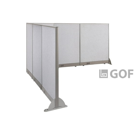 GOF L-shaped Freestanding Partition 114”D x 114”W x 48”H, Office Room Divider, Privacy Screen, Workstation Cubicle