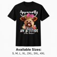 thumbnail image 5 of Highland Cow Attitude Graphic T-Shirt, Unisex Classic Fit Tee, 5 of 9