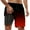 Red, variant on Mens Swim Trunks with Compression Liner Elastic Waist Comfortable Beach Shorts with Drawstring Summer Swimming Clothing Dark Purple Size S
