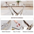 thumbnail image 4 of 63" rectangele Glass Dining Table with Silver Leg, 4 of 6