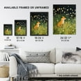 thumbnail image 3 of Happy Fox in White Flower Meadow at Night Oil Painting Orange Green Spring Field Kids Bedroom Art Print Framed Poster Wall Decor 12x16 inch, 3 of 5