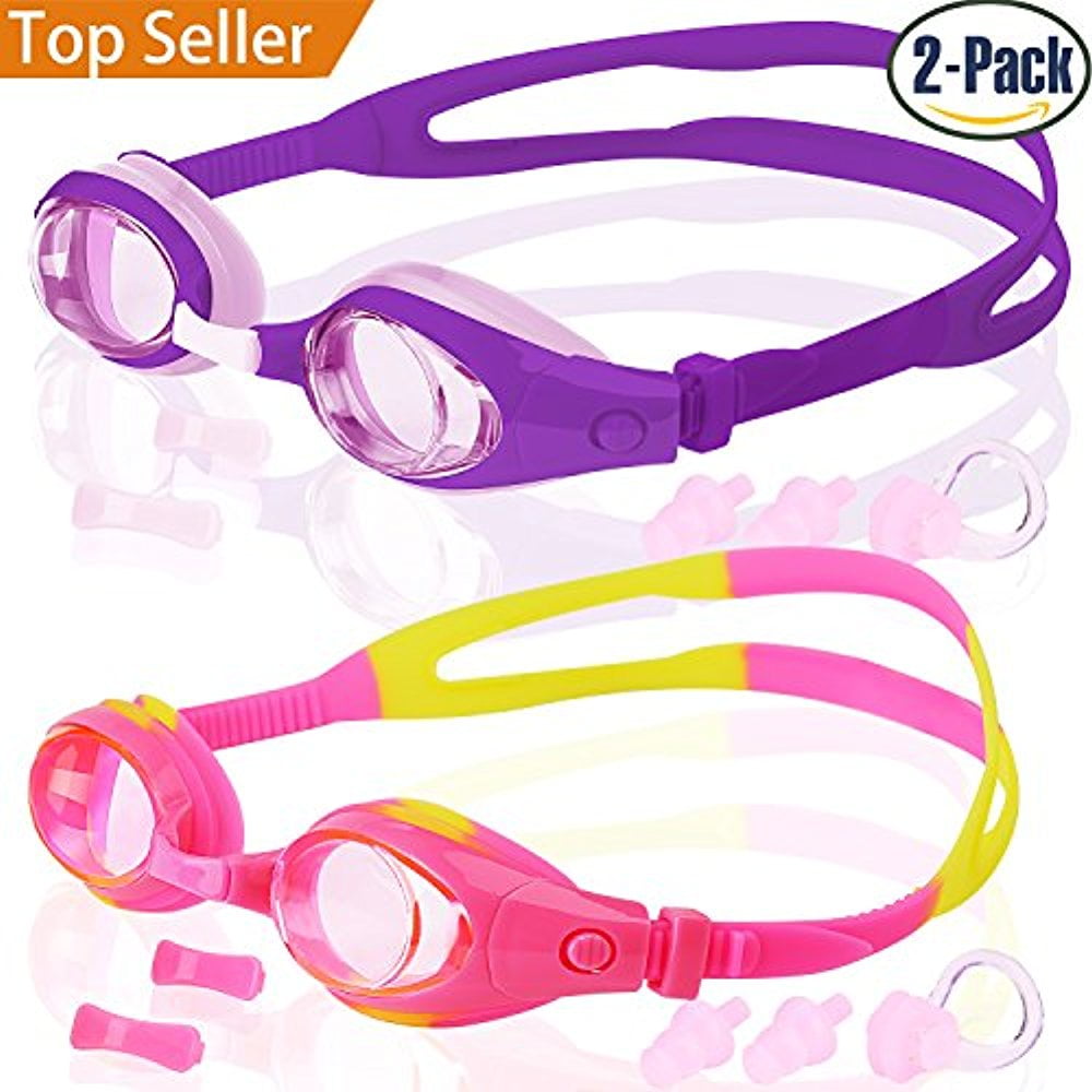 Kids Swim Goggles, Pack of 2, Swimming Glasses for Children and Early Teens from 3 to 15 Years Old, Anti-Fog,... by LIVEDITOR LIGHTING