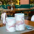 thumbnail image 6 of Set of 2 Flameless Candles Lights with Remote Control Flickering LED Candles Electric Candles for Home Decor Parties Pink Flamingos with Golden Dot, 6 of 7