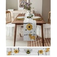 thumbnail image 3 of Farmhouse Bee Table Runner 48 Inches, Pastoral Country Bee Grey Wooden Bed Runner Dresser Scarves Tabletop for Indoor Outdoor Parties/Ceremony/Banquet, 13" x 48", 3 of 8
