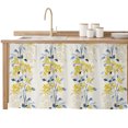 thumbnail image 2 of Yellow Fruit Cabinet Curtain 32"Wx55"L,Dustproof Pantry Door Curtain W/ Self Adhesive Tape,Vintage Country Leaves Berries Blue Plants Tall Storage Cover Privacy Drape for Bathroom Kitchen, 2 of 9