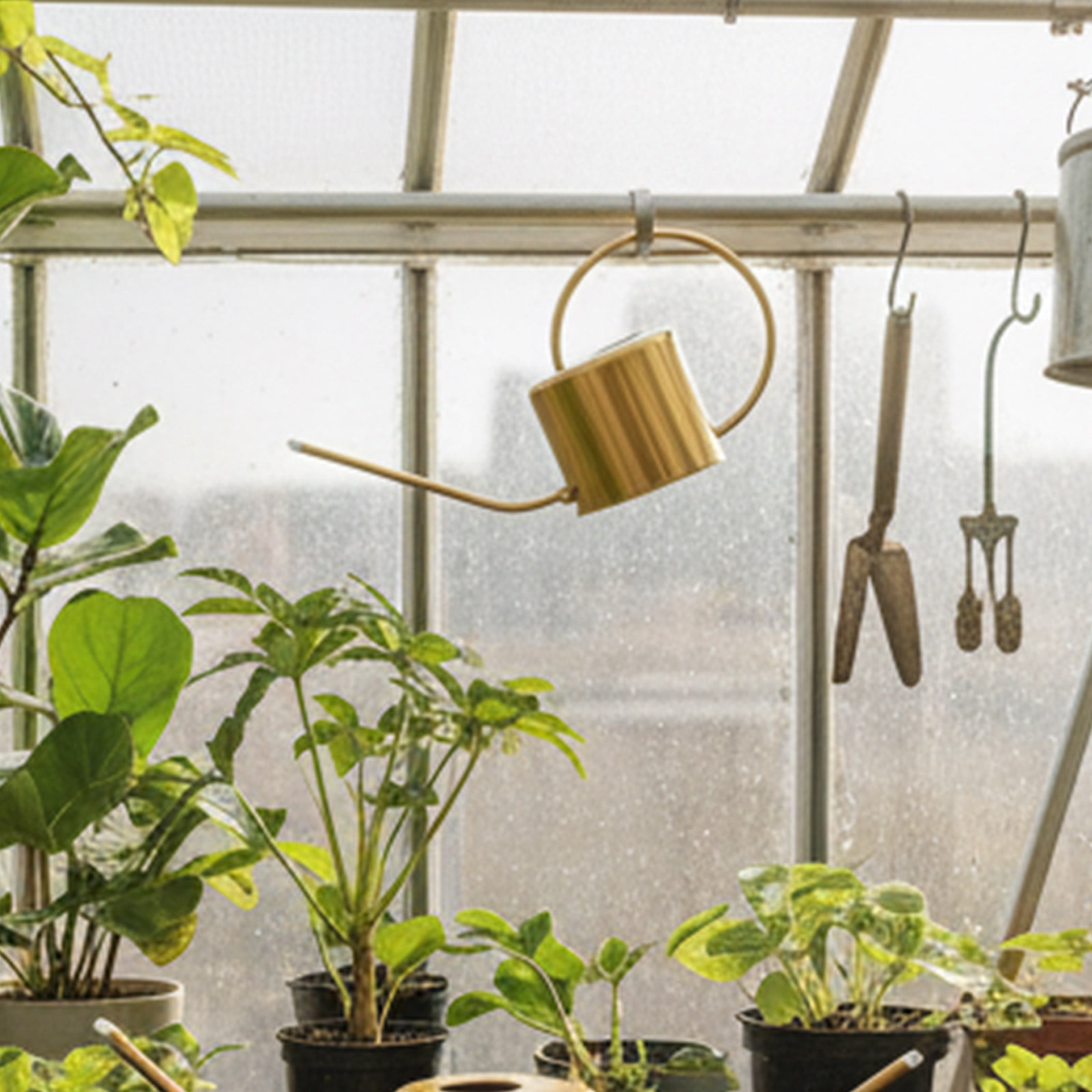 Indoor Watering Can for House Plant Stainless Steel Watering Can Metal with Long Spout Indoor Plant Pots 1300ml