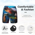 thumbnail image 3 of Balery Ice Blue Ocean Sea Turtle Mens Swim Trunks Swim Shorts for Men Quick Dry Inseam Beach Shorts with Compression Liner Pocket-Large, 3 of 9