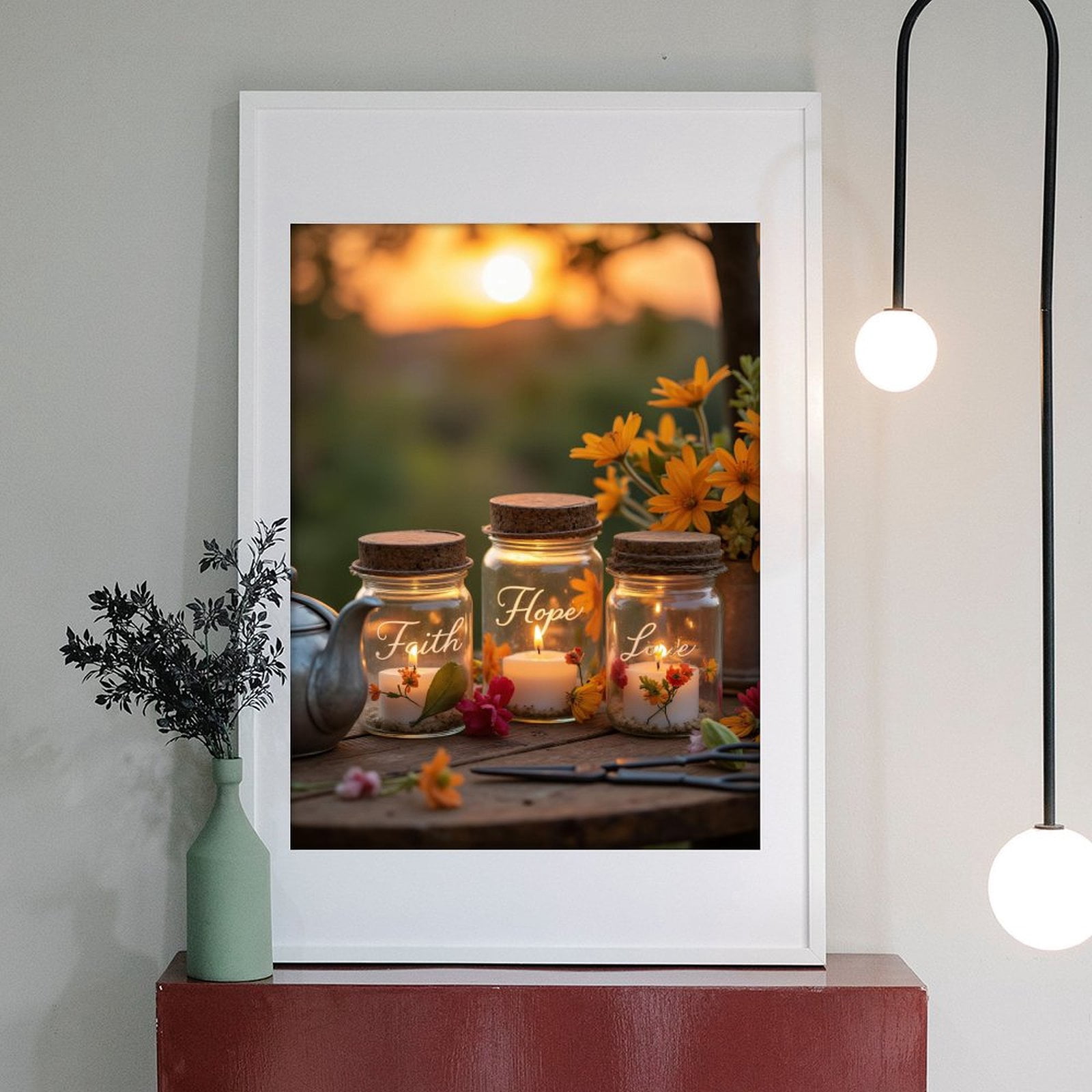 Diamond Art Kit for Adults, Candles And Sunset With Flowers Diamond Painting for Adults Beginners, DIY Diamond Art Painting Kits, 5D Diamond Painting Crafts for Home Decor 12x16 Frameless