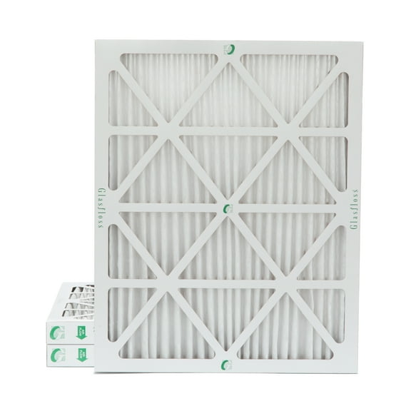 3 Pack of 14x20x2 MERV 10 Pleated 2" Inch Air Filters by Glasfloss. Actual Size: 13-1/2 x 19-1/2 x 1-3/4