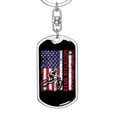 thumbnail image 5 of Mountain Biker Flag Cycling Stainless Steel or 18k Gold Premium Swivel Dog Tag Keychain, 5 of 10