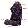 thumbnail image 3 of Office Computer Slipcovers Stretchy Polyester Covers for Reclining Racing Gaming Gaming Chair - Black and White, 3 of 6