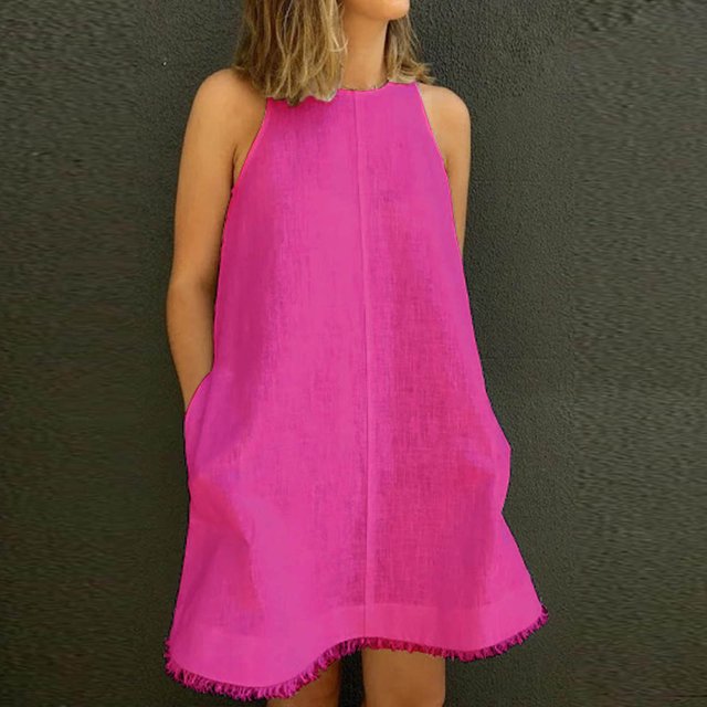 LOVZFMLL Robes Femmes Bretelles Dos Ouvert Imprimé Tempérament Mince Jupe Courte Robe