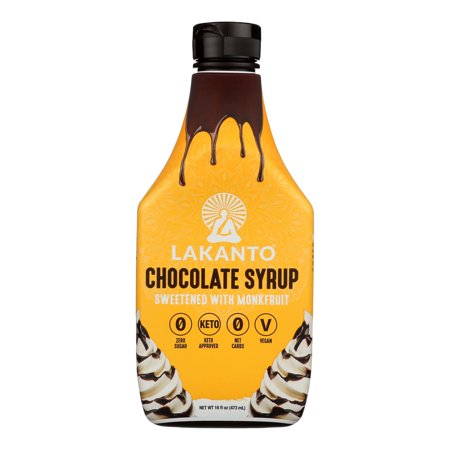 Lakanto - Monkfruit Sweetened Chocolate Syrup - Case of 8 - 16 fl oz.