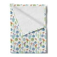 thumbnail image 2 of Succulent Soft Flannel Fleece Throw Blanket, Botanical Themed Pattern with Colorful Exotic Floral Plants on Plain Backdrop, Cozy Plush for Indoor and Outdoor Use, 50" x 60", Multicolor, by Ambesonne, 2 of 5