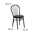 thumbnail image 6 of Flash Furniture HERCULES Series Fan Back Metal Chair - Black Vinyl Seat, 6 of 12